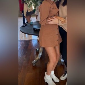 brown denim dress triple threads